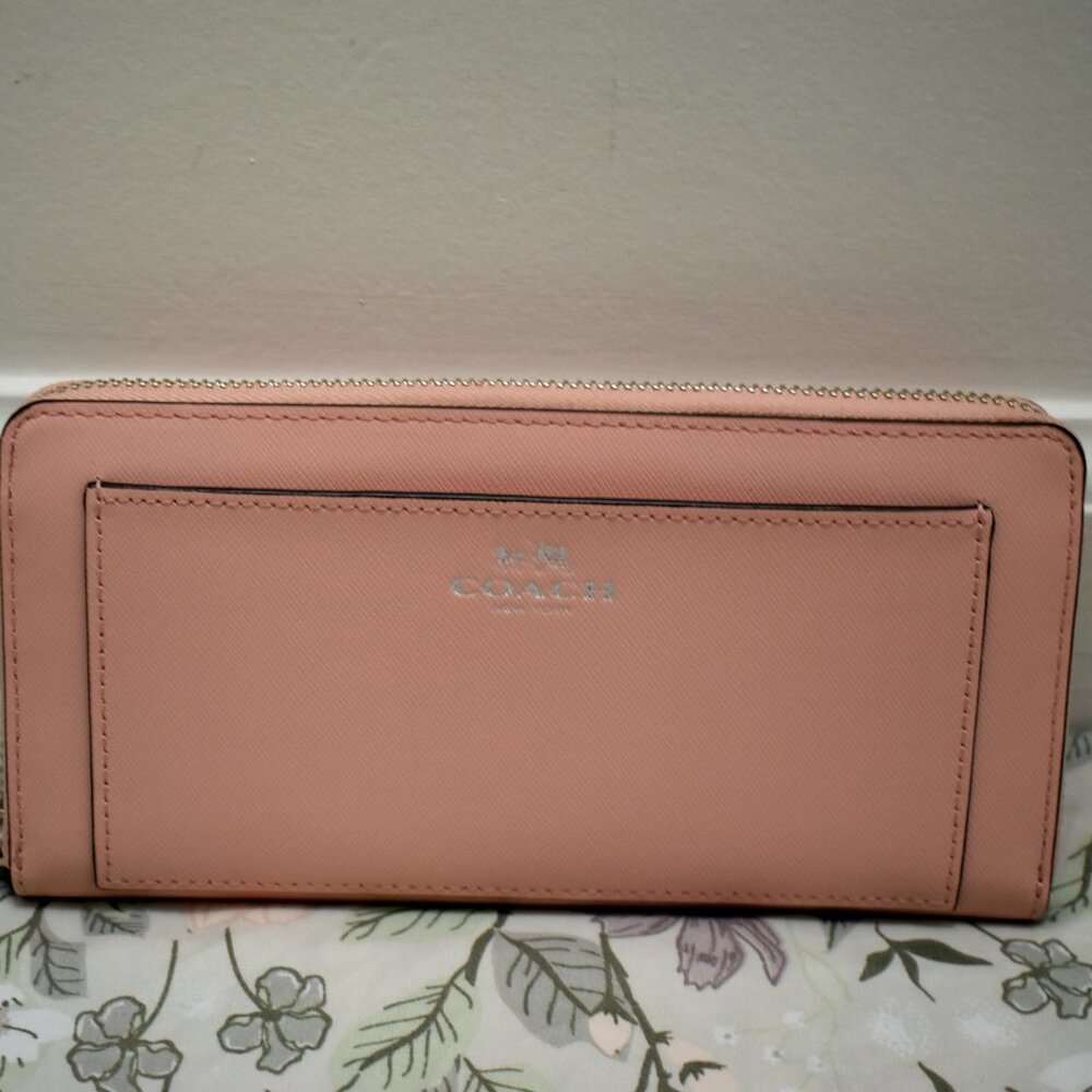 Coach Pink Leather Long Wallet